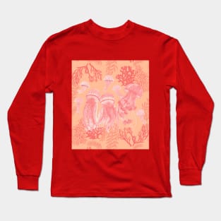 Jellyfish Peach Fuzz Long Sleeve T-Shirt